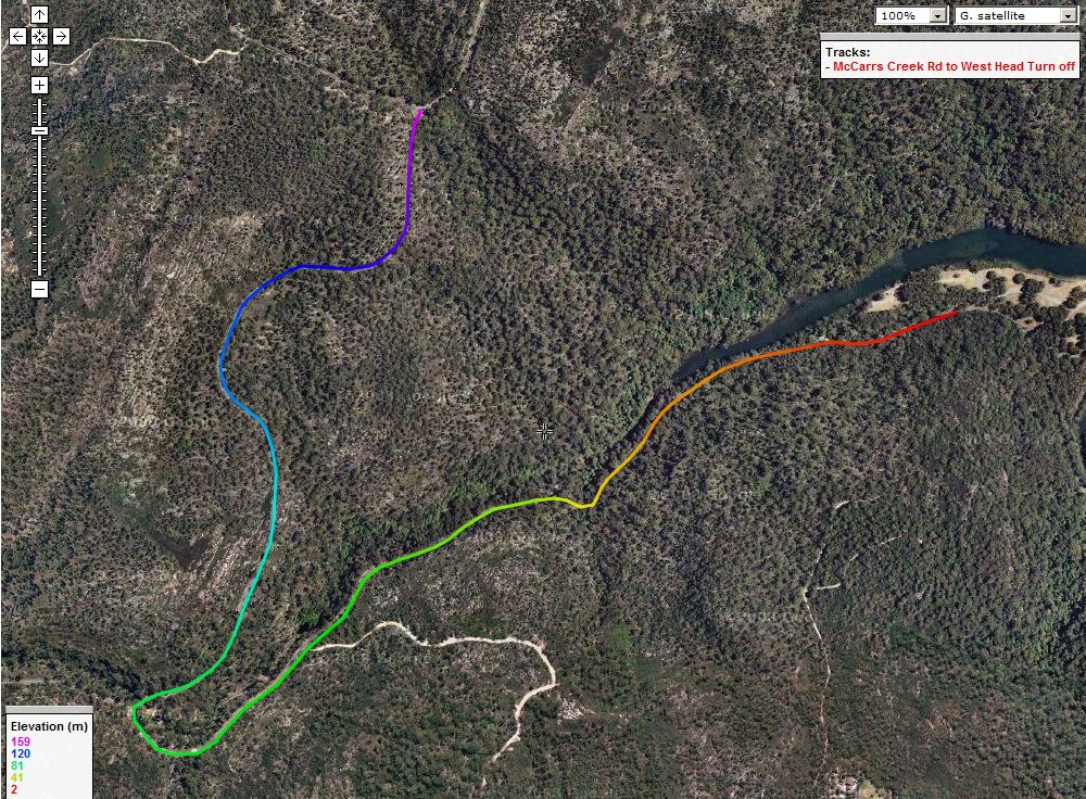 McCarrs Creek Rd/West Head Rd Route